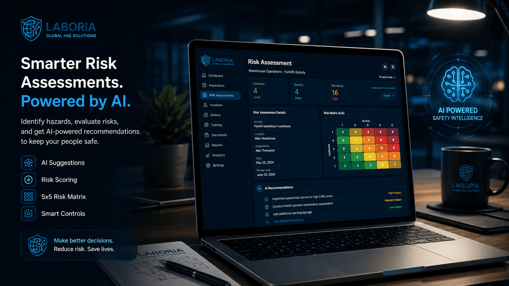 Risk Assessments preview in Laboria Orbit